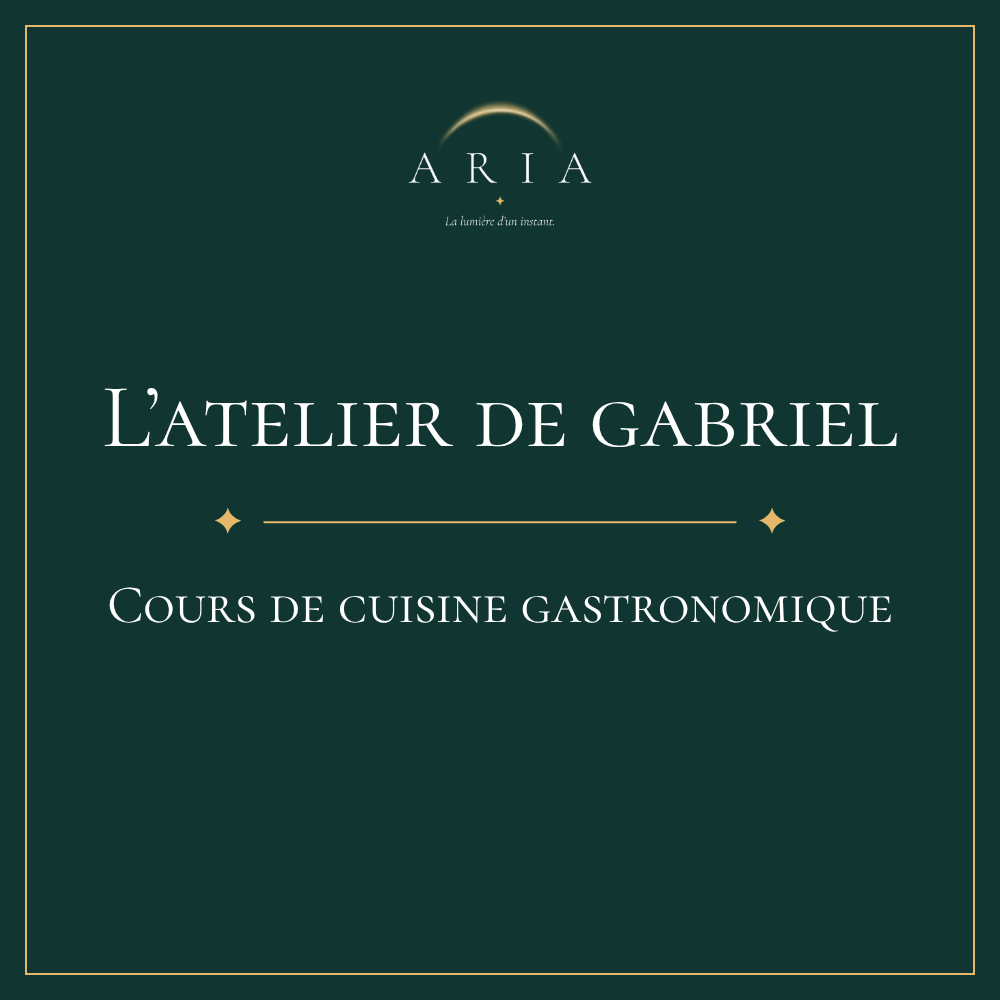 Carte cadeau L'Atelier de Gabriel ARIA, cours de cuisine gastronomique Paris 8ème